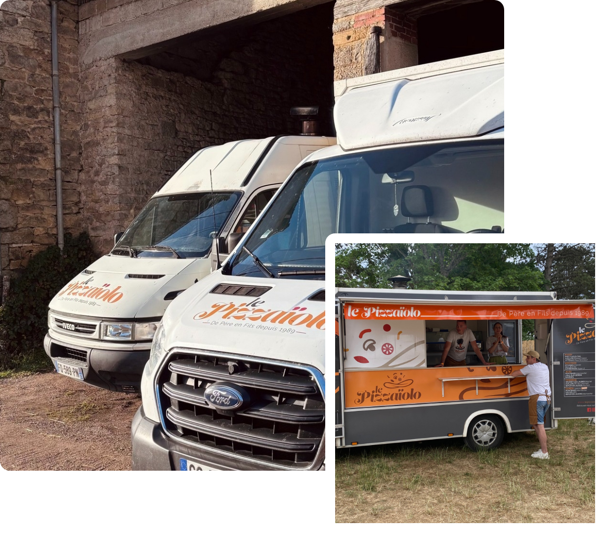 Les pizzas proposées dans nos camions