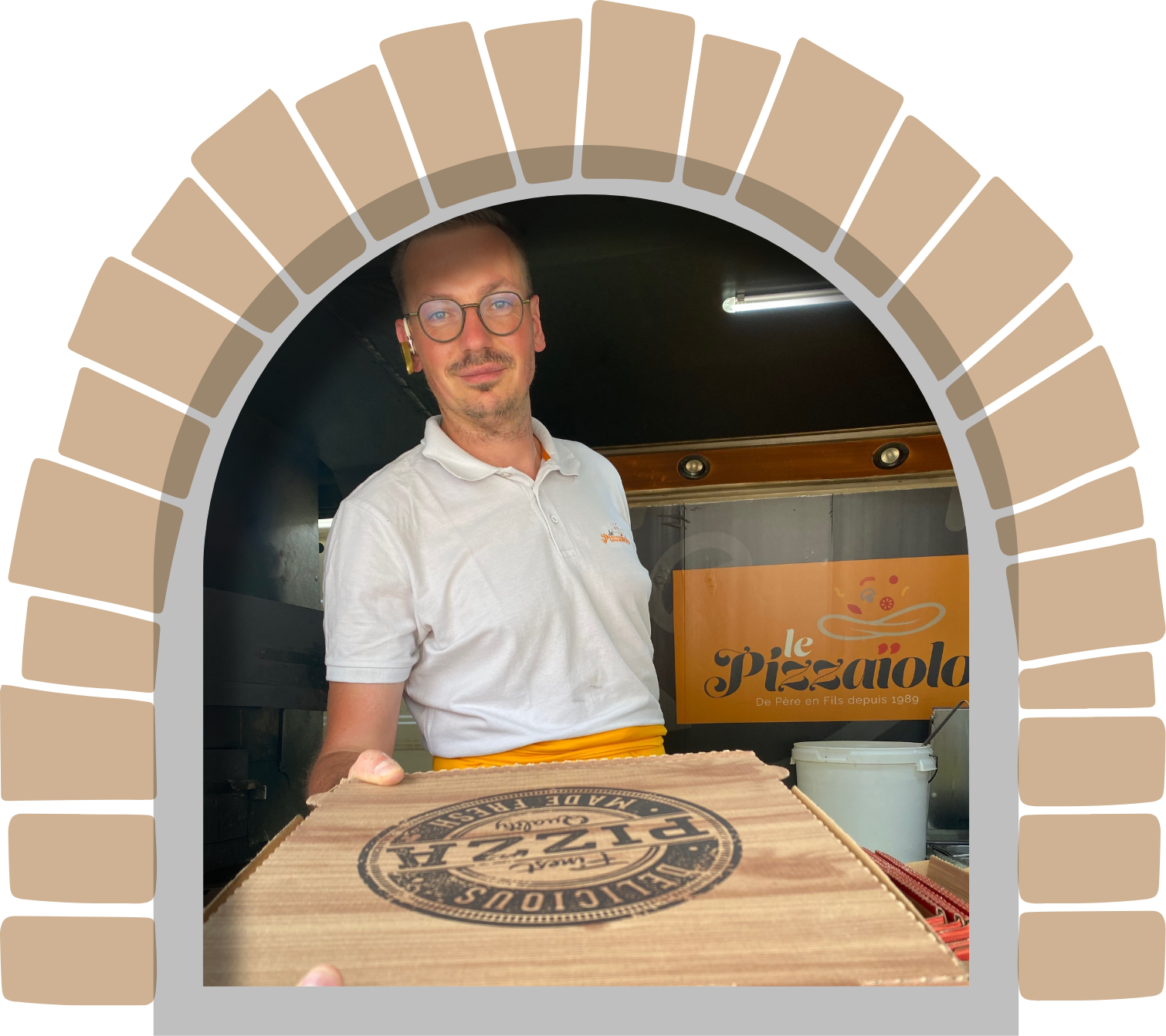 Pizza au four à bois